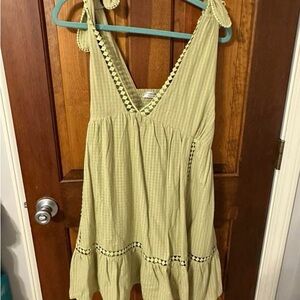 Vici Green Gingham Mini Dress